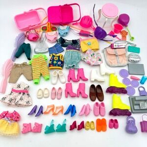Vintage Barbie Clothes & Accessories Lot Shoes Boots Kitchen Outfits Doll Toys